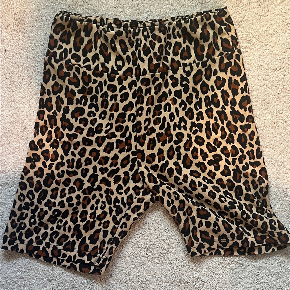 No Boundaries Leopard Print Bike Shorts